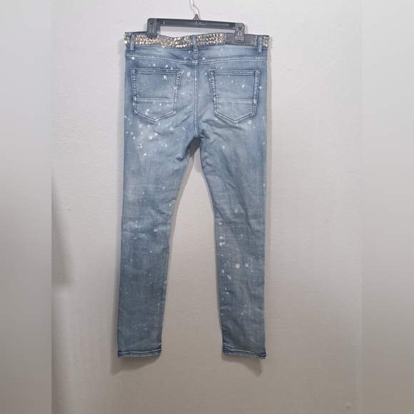 GFTD Los Angeles Distress Rip Studded Waist, Men's Jeans Size 36. - Picture 2 of 16